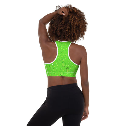 Drops of Lime Padded Sports Beha/BH - Diverse maten (met zwarte of witte rand)