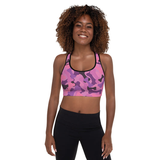 Bone Camo Pink Padded Sports Beha/BH