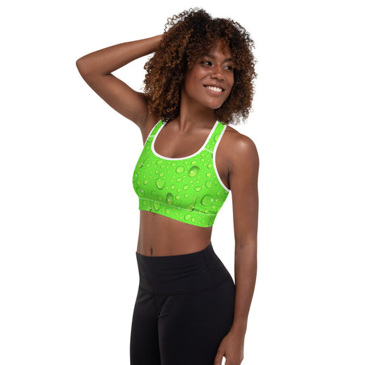 Drops of Lime Padded Sports Beha/BH - Diverse maten (met zwarte of witte rand)
