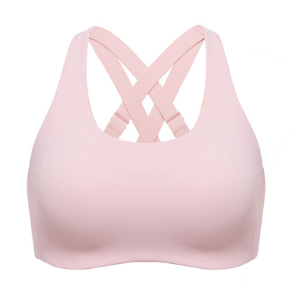 Power On Molded Cup Strappy Racerback Wireless Sports Bra-3