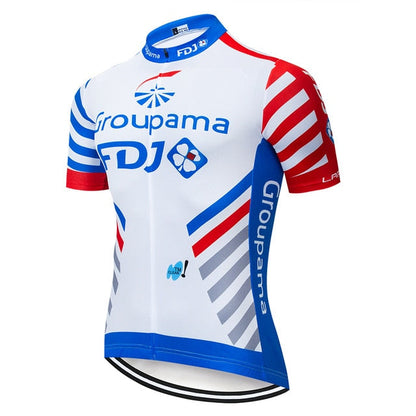 Pro team groupama FDJ cycling jerseys Bicycle maillot breathable Ropa Ciclismo MTB Short sleeve bike cloth 20D GEL