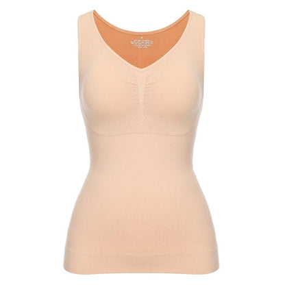 Tank Tops for Women with Built in Bra Shelf Bra Casual Wide Strap Basic Camisole Sleeveless Top Shaper with Removable Bra