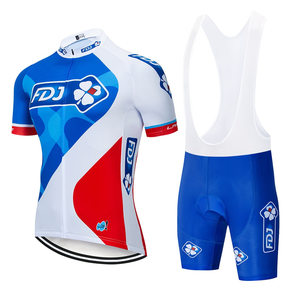 Pro team groupama FDJ cycling jerseys Bicycle maillot breathable Ropa Ciclismo MTB Short sleeve bike cloth 20D GEL