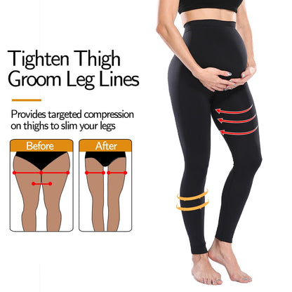 Zwangerschapslegging lang of kort -- High Waist Belly Support Legging (S-M-L)