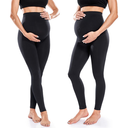 Zwangerschapslegging lang of kort -- High Waist Belly Support Legging (S-M-L)