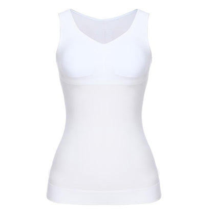 Tank Tops for Women with Built in Bra Shelf Bra Casual Wide Strap Basic Camisole Sleeveless Top Shaper with Removable Bra